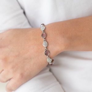 Stop and GLOW - Purple bracelet